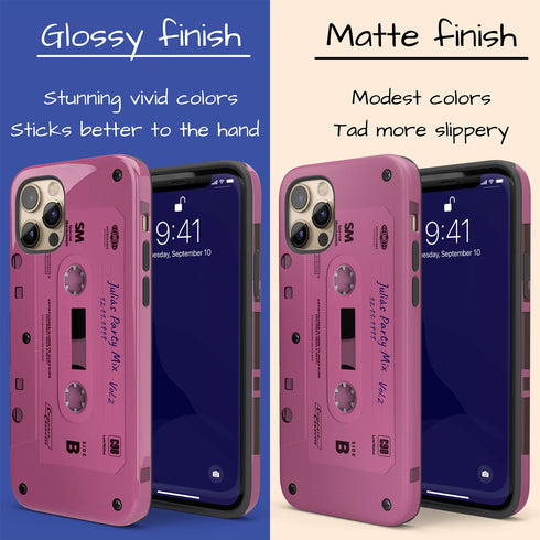 Personalized Retro Audio Cassette Mixtape iPhone Case